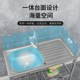 厨房不锈钢水槽带支架移动简易洗碗槽免打孔淘菜盆带平台洗菜池架
