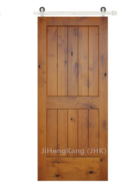 美国欧洲出口实木拼接油漆欧式滑拉谷仓门Barn Door JHK-SK02G