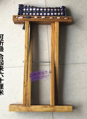 加高加厚54cm槐木实木马扎折叠凳便携钓鱼凳烧烤户外家用马扎子