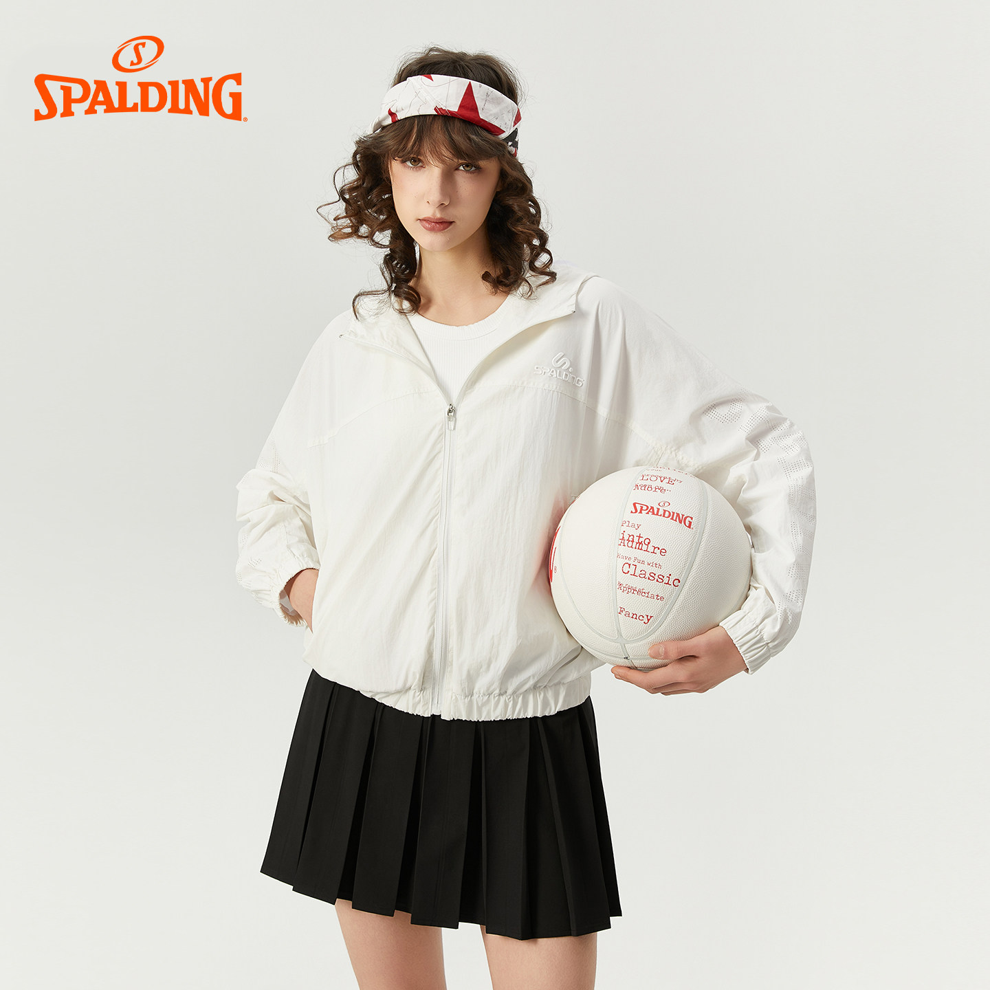 斯伯丁SPALDING2026春夏新款美式运动外套女宽松防晒衣休闲棒球服