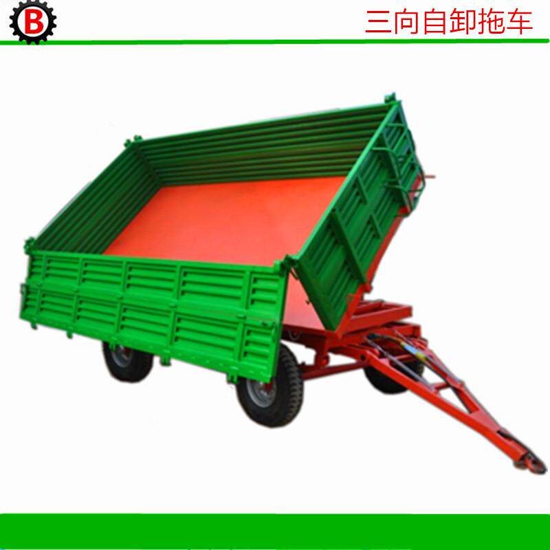 拖拉机车斗出口型三向自卸拖车5吨三项自卸拖车农用拖车价格