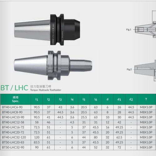 正河源刀柄BT40-LHC12-58 液压扭力型刀柄