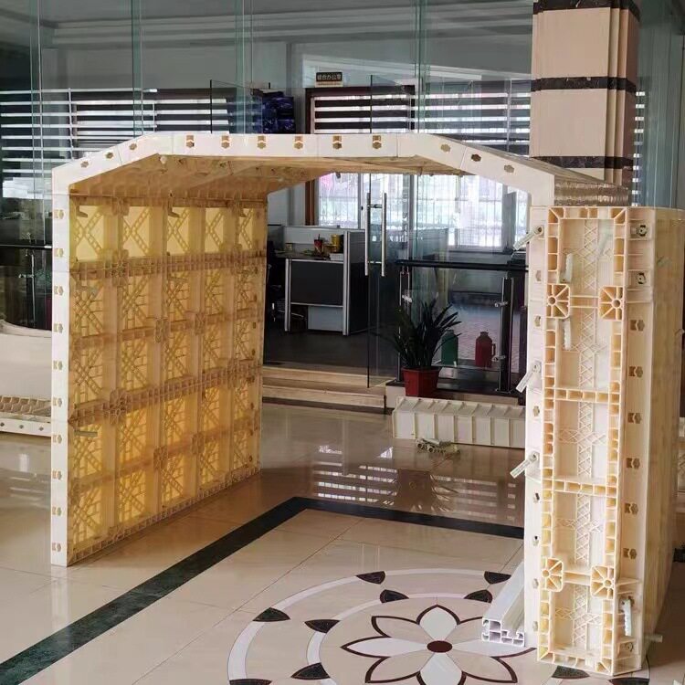 塑钢模具挡墙涵洞框架梁现浇塑料模板挡土墙管廊混凝白色高密度路图片