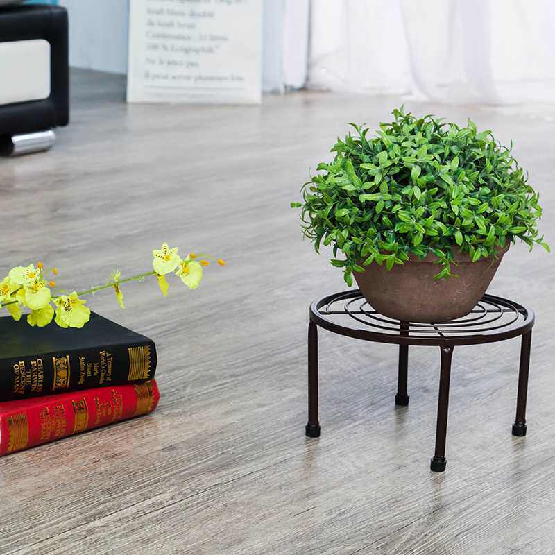 批发欧式铁艺室内小花架客厅地面 单层花盆架 落地式阳台盆景架小