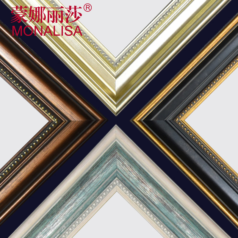 美式复古油画画框外框装裱定制挂墙任意大尺寸铜色绿色黑色油画框