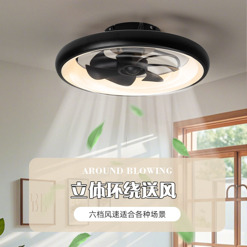 跨境吸顶卧室风扇灯餐厅吊扇灯现代客厅简约电扇灯智能带风扇吊灯图片