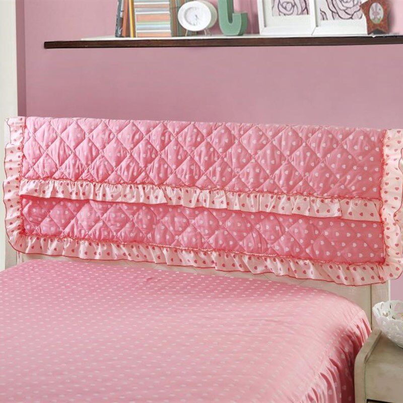 纯棉田园夹棉布艺床头罩床头套防尘罩1.5/1.8米靠背罩软包保护套