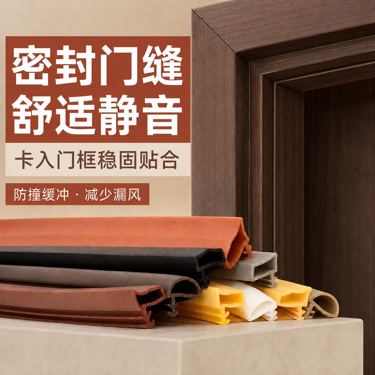 室内门卡槽密封条防撞隔音