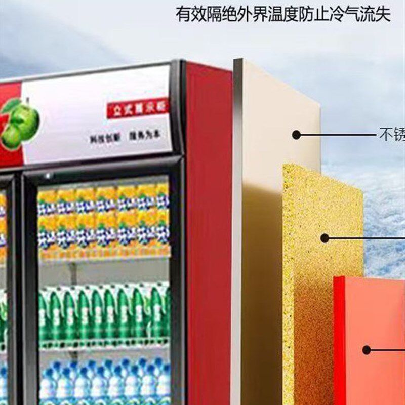 冷藏展示柜饮料柜单门商用冰箱立式啤酒柜双门便利店冰柜超市冷柜