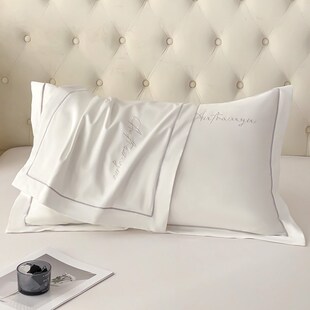 2024新款 48cmx74cm纯棉枕芯内胆套单只高端 100支长绒棉枕套一对装