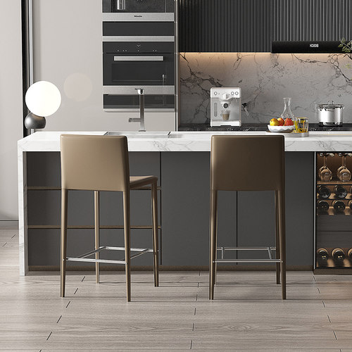 吧台椅家用现代简约酒吧高脚凳前台靠背高椅子咖啡厅休闲吧凳高档