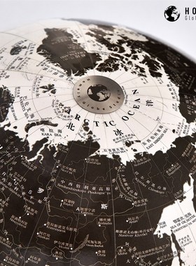 宏微地球手工地球仪书房客厅办公室样板间摆件双语地球仪25cm北斗