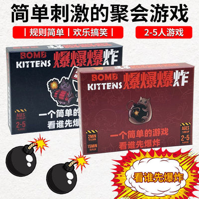 爆炸小猫桌游全套怒海求生双打斗士 TAG TEAM双侠小队疯探长卡牌