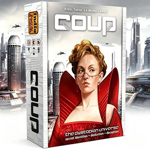 英文coup政变城市抵抗组织聚会桌游策略卡牌亲子策略游戏跨境热销
