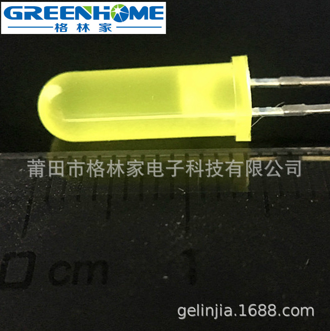 F5长胶体LED 5mm圆头红发红、绿发绿、黄发黄、蓝发蓝光LED指示灯