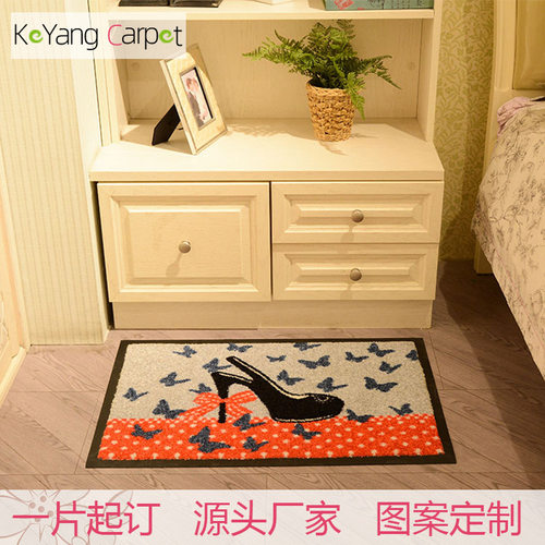 科洋鞋尼龙印花橡胶地毯 酒店商场办公电梯广告地垫Logo Door Mat