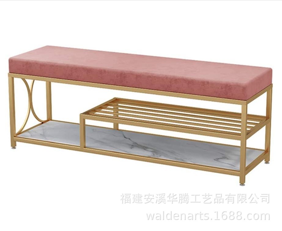 欧式换鞋凳家用穿鞋凳门口鞋柜服装店长条凳衣帽间凳子卧室床尾凳