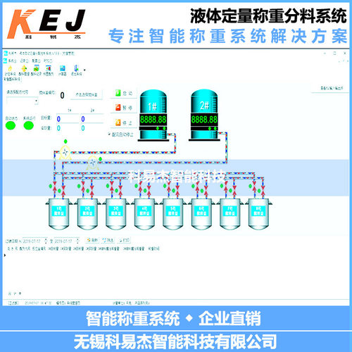 智能定量控制系统液体罐装加料控制器 称重计量系统 自动配料系统