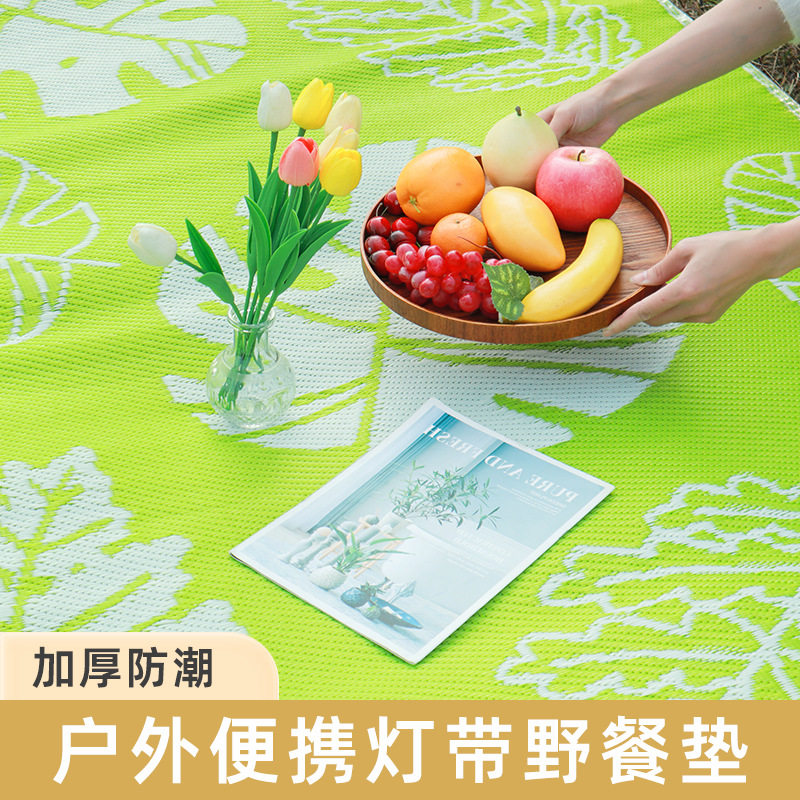 可折叠便携夜晚发光垫暖光灯带款户外星光露营天幕房车野餐垫图片