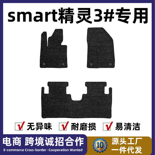smart精灵3#专用绒面脚垫