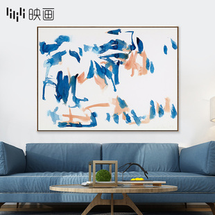 饰画客厅沙发背景墙画卧室玄关走廊挂画横幅艺术画 条形抽象图案装