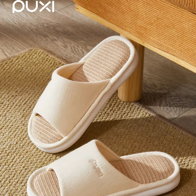 朴西情侣亚麻拖鞋女士夏季防滑防脚汗室内家居静音四季棉麻拖鞋男
