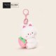 YUYI 可爱粉色桃子毛绒公仔小猴小兔书包包挂件可抽拉玩偶钥匙扣