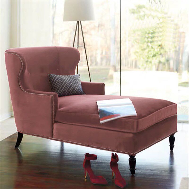 欧式布艺贵妃椅别墅卧室贵妃榻休闲躺椅小户型美人榻可拆洗贵妃卧