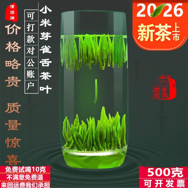 绿茶2026新茶雀舌茶叶浓香型明前嫩芽春茶包龙井高山名茶毛尖礼盒