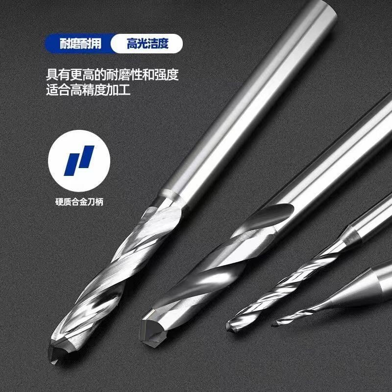 PCD金刚石直柄麻花钻头超硬石墨碳钨钢毛坯碳纤陶瓷打孔宝石电木