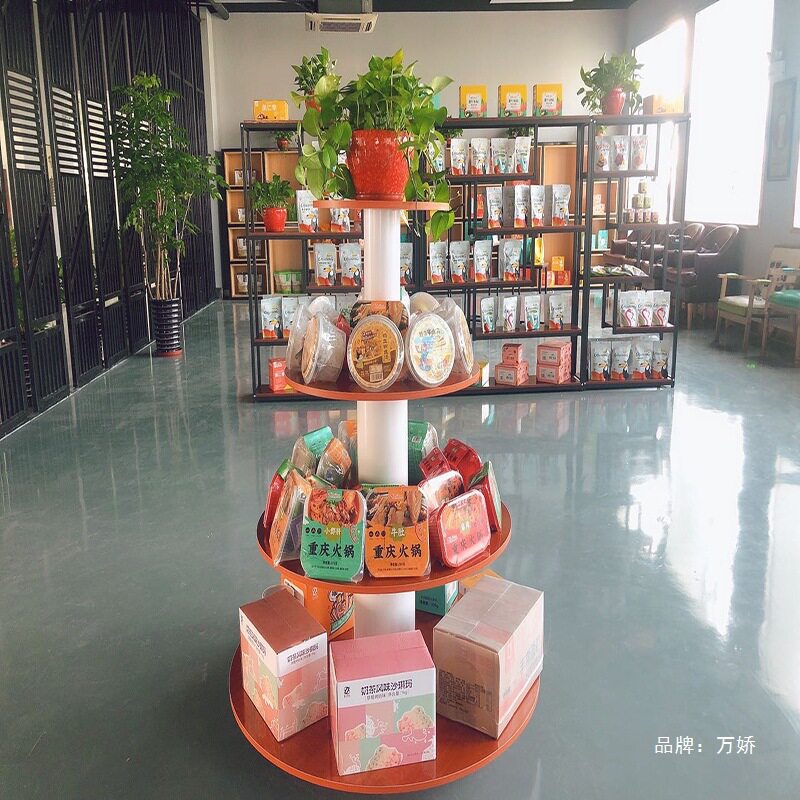螺丝超市堆头展示架中岛柜多功能展架移动货架展示台架无圆形展台