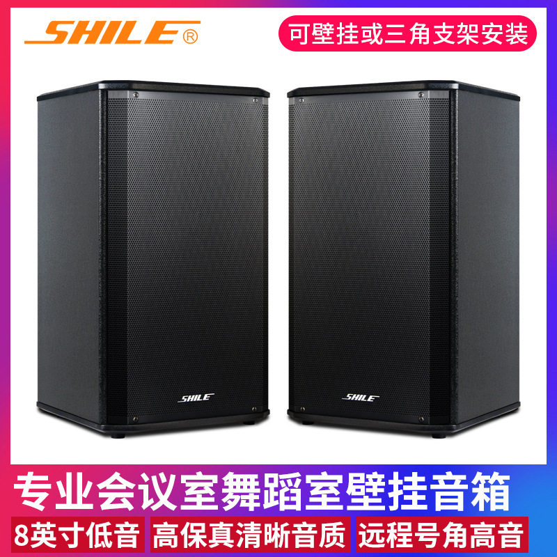 狮乐BX-108专业会议室音响培训教室家用背景音乐壁挂音箱设备一对