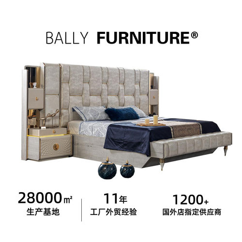bedroom кровать 奢华宽屏床别墅 luxury bed furniture