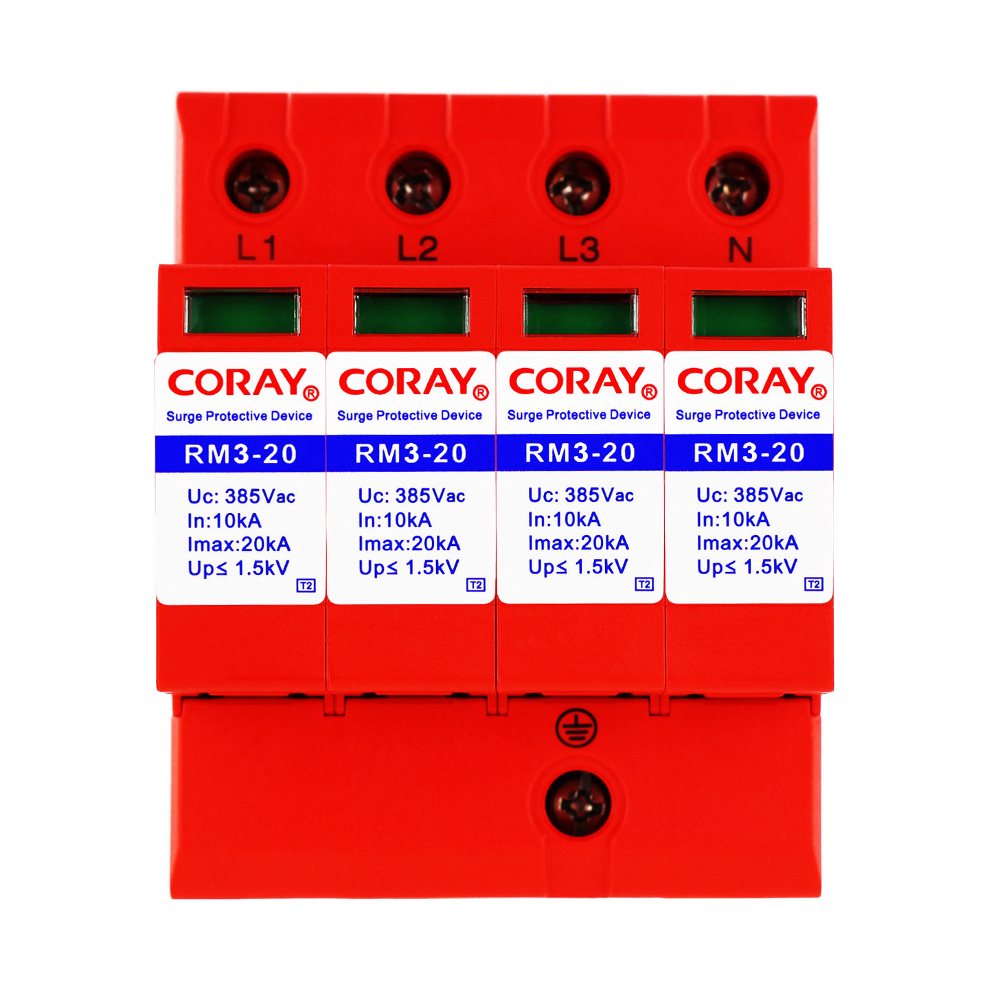 易科雷380V电源防雷器20kA40kA60kA80kA B级C级电源浪涌保护器RM