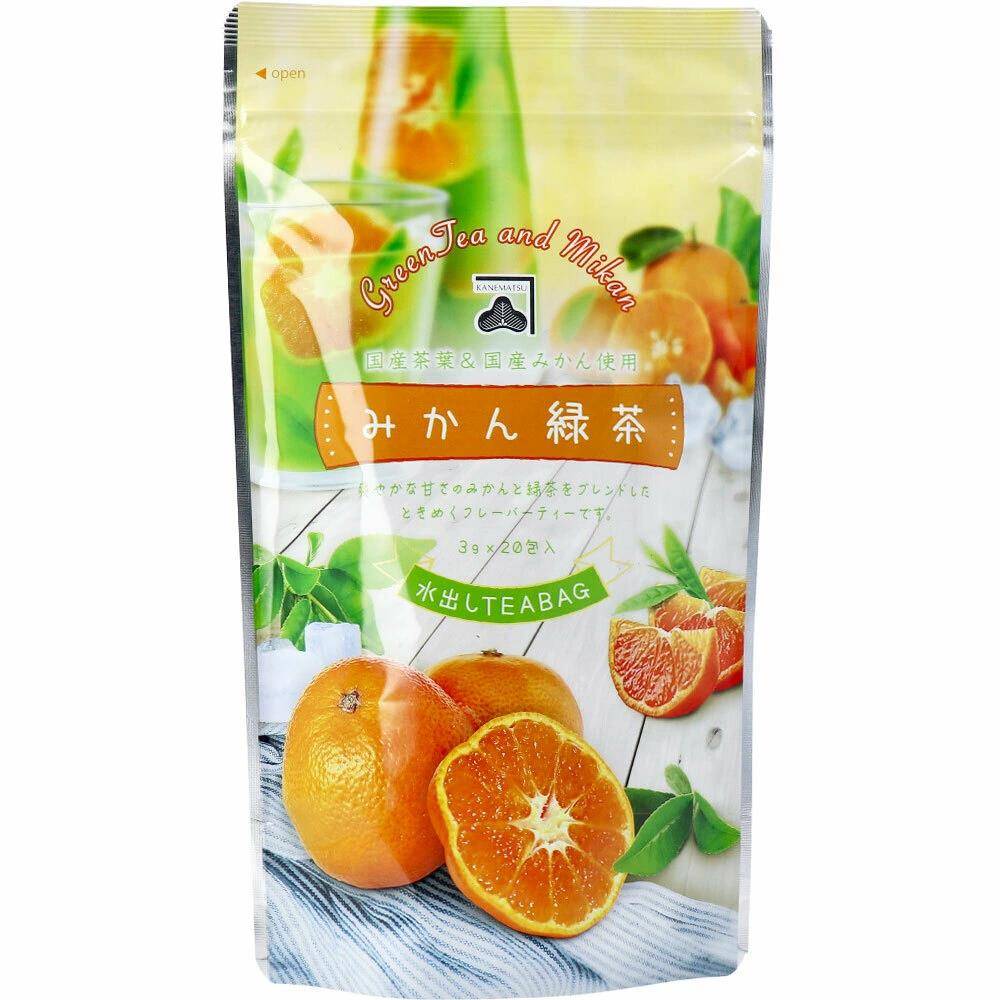 日本进口 绿茶茶包20p 柑橘 葡萄 白桃 草莓 柠檬5种口味