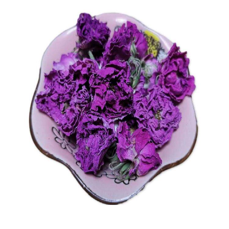 新疆冰珀玫瑰花茶100g和田大马士革平阴凡多姆墨红冻干花冠干有机