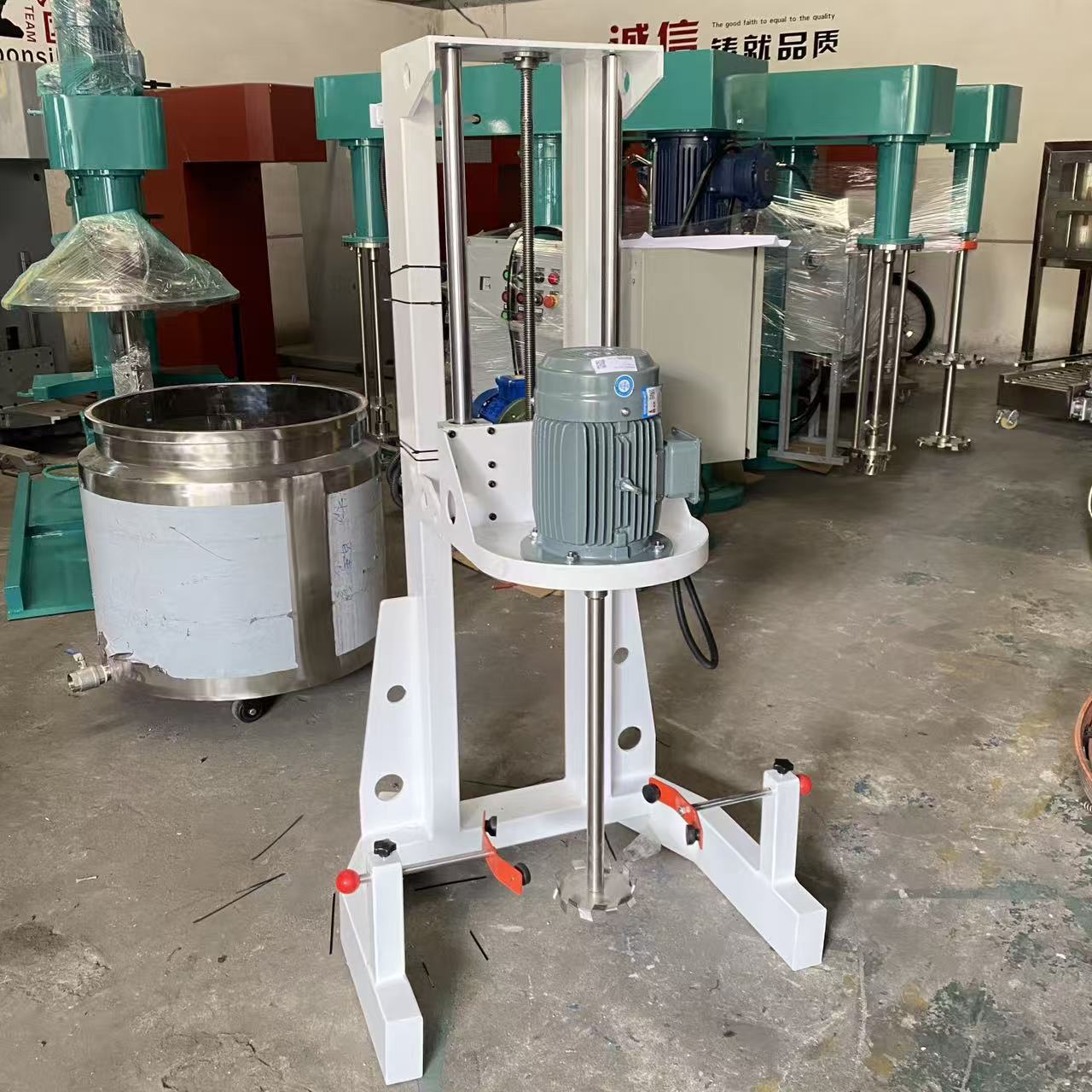 定制外墙涂料胶水分散机 油墨混合搅拌机 电动升降颜料调色机