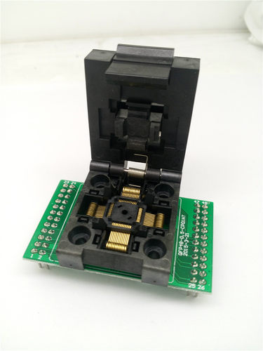 QFP48翻盖弹片烧录座 IC测试座 编程座 FPQ-48-0.5-06厂家 ANDK