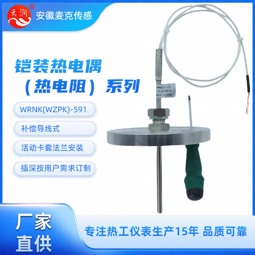 铠装K型热电偶铂电阻活动法兰