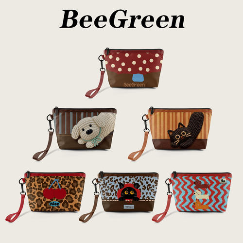 BeeGreen女士防泼水化妆手拿包