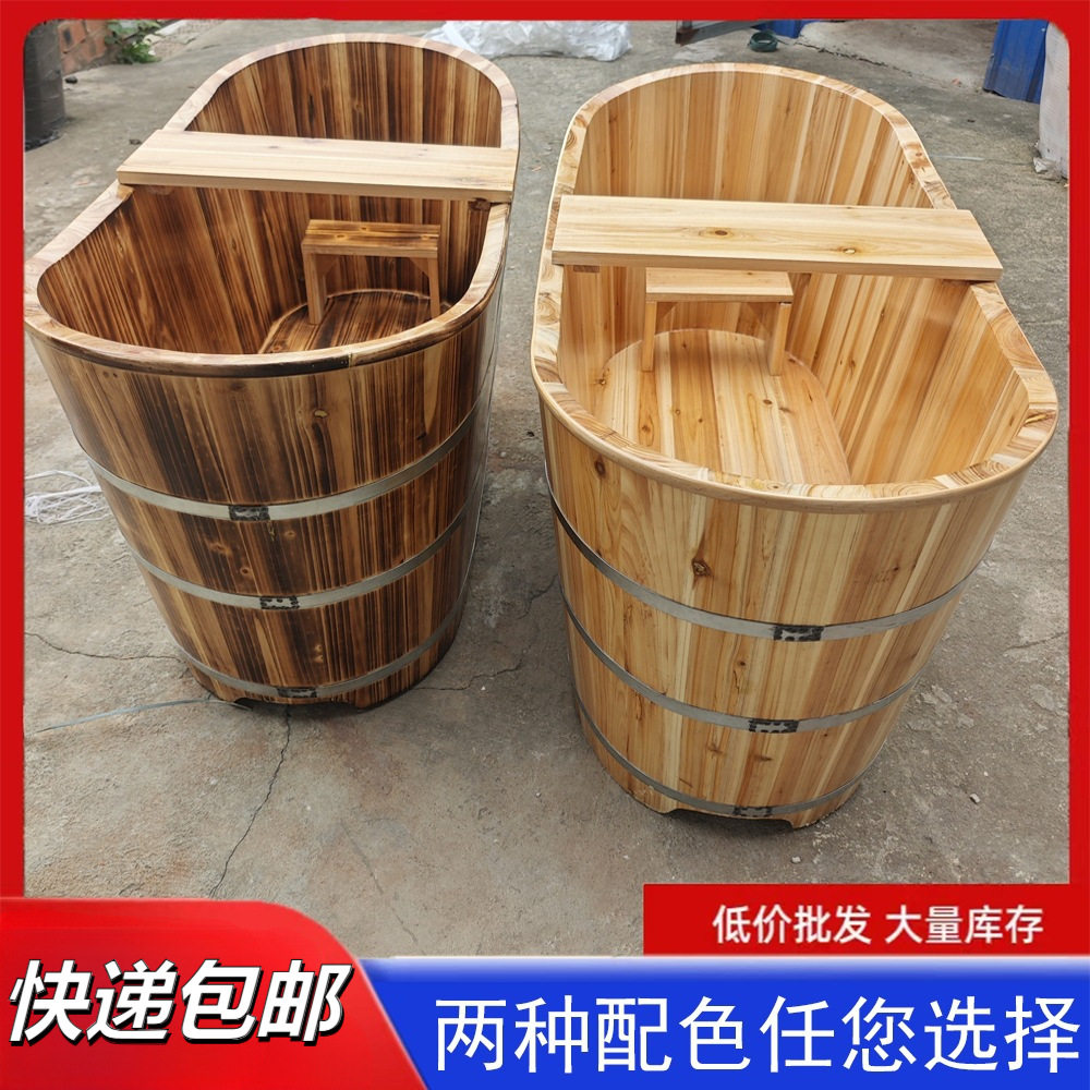 精选杉木实木木桶恒温豪华沐浴空间节省成人享受泡澡木桶美容院