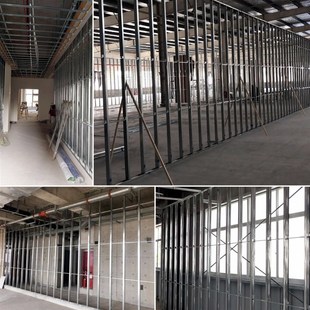轻钢龙骨隔断墙石膏板隔墙隔断办公室装修隔间厂房写字楼装修隔音
