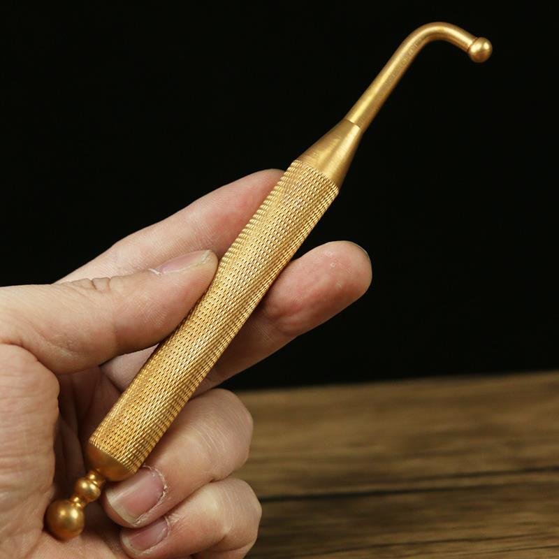 浅筋膜挠子黄铜按穴位工具点穴棒按脚器穴位按摩拨筋棒按摩笔脚底