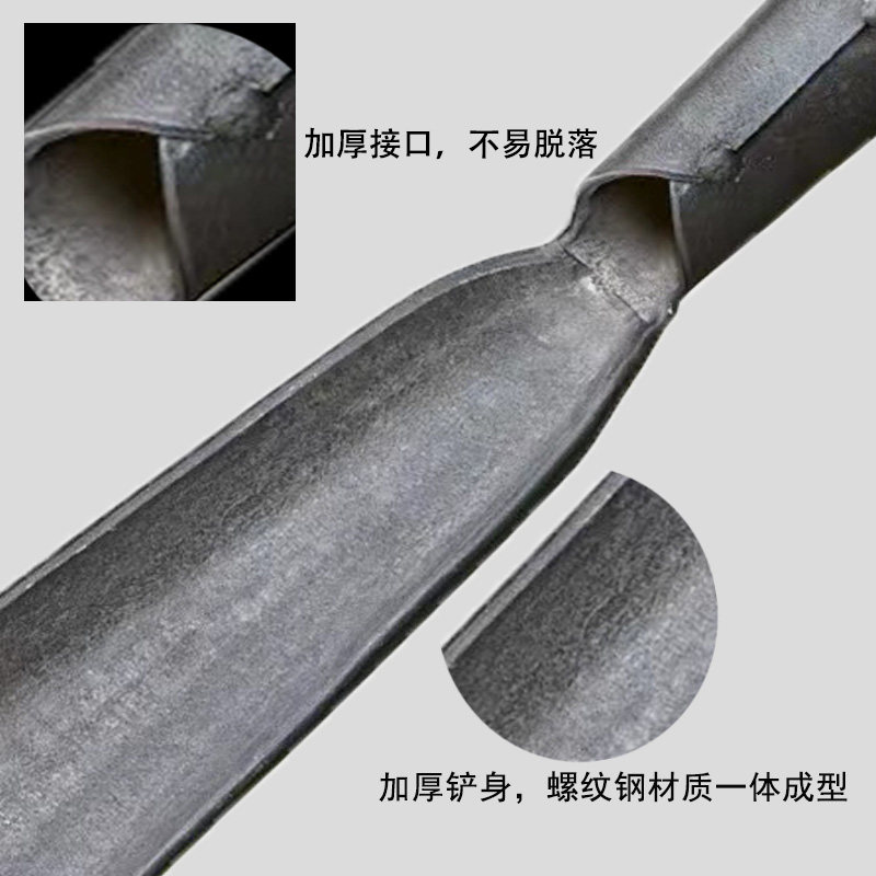 洛阳铲挖土打洞加厚树铲螺纹钢材质铲泥土铲砖头包邮