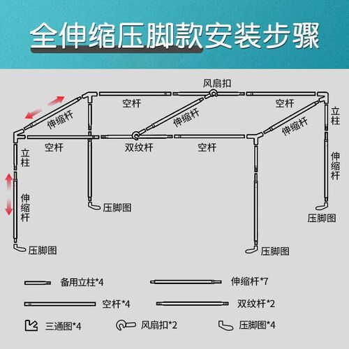 梦多福床帘支架大学生宿舍寝室蚊帐架子不锈钢支架床帘下铺上铺支