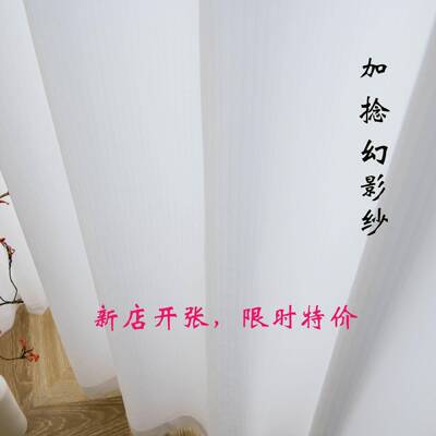 特价透光不透人加捻幻影纱加厚网红阳台遮光防晒客厅定制纱窗帘