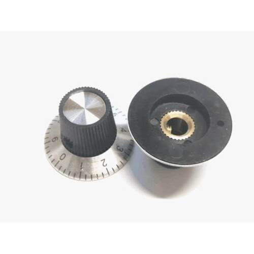 电位器刻度旋钮帽金属面数字刻度盘C2中号28*19mm铜芯内孔6/6.4mm