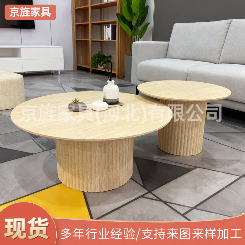 家用榻榻米小茶几大师设计日式圆形茶桌组合阳台木质置物矮桌图片