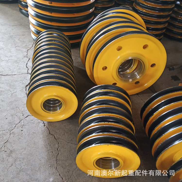 现货供应 φ685*230吊钩滑轮片 轧制滑轮组 起重机钢丝绳滑轮组
