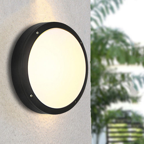 壁灯户外圆形简约阳台客厅吸顶灯led5W12W铝材庭院防水墙壁灯批发